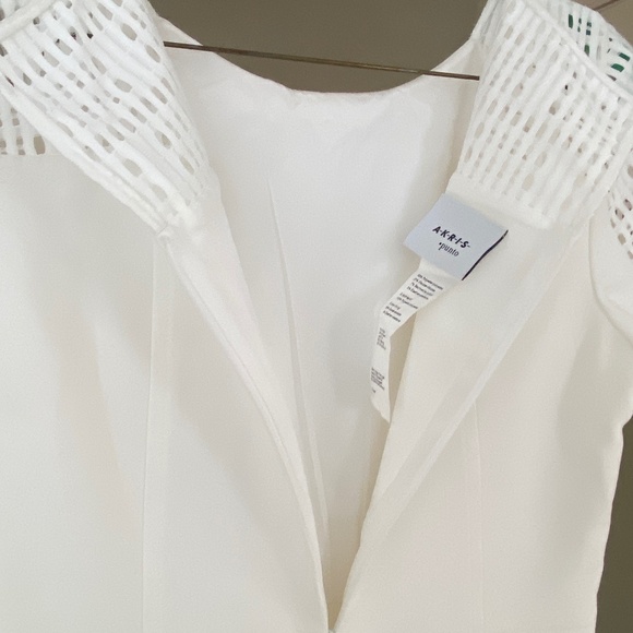 AKRIS PUNTO MID LENGTH LATICE DETAIL WHITE DRESS SIZE 8 - Picture 8 of 11